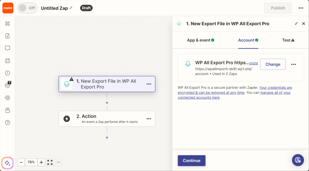 Connect WP All Exports to Zapier