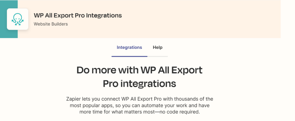 WP All Export Zapier integration